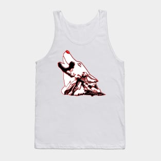 wolf howling at the moon Tank Top